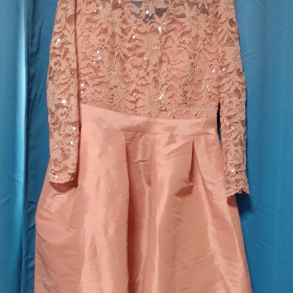 Elegant Lace and Satin Dress